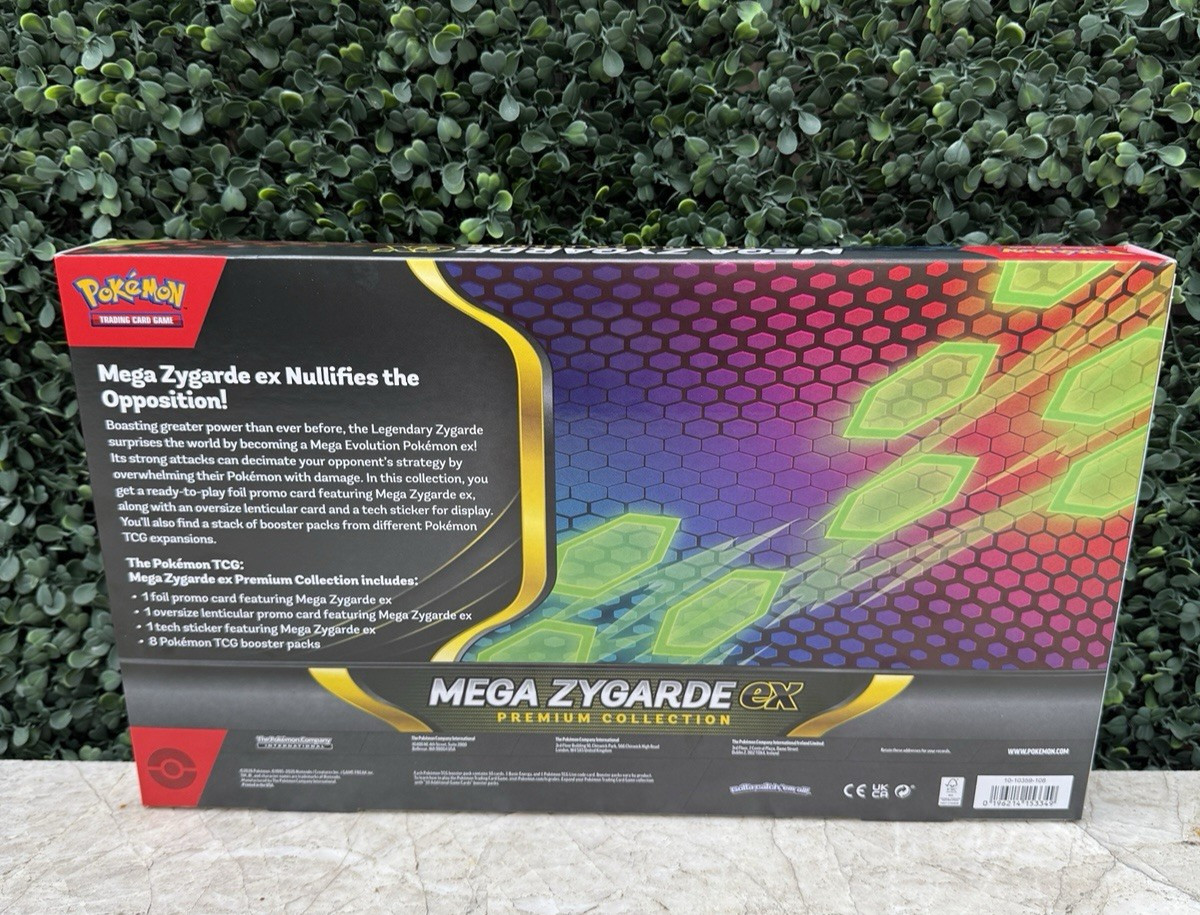 Pokemon Mega Zygarde Ex Premium Collection Factory Sealed Box – 8 Booster Packs