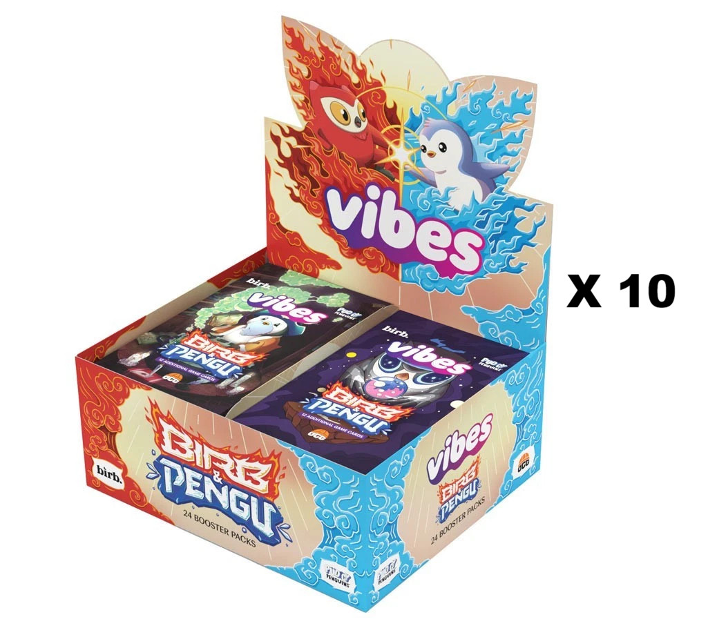 Vibes TCG Birb & Pengu 1st Edition Booster Box Pudgy Penguins Set 3 x10