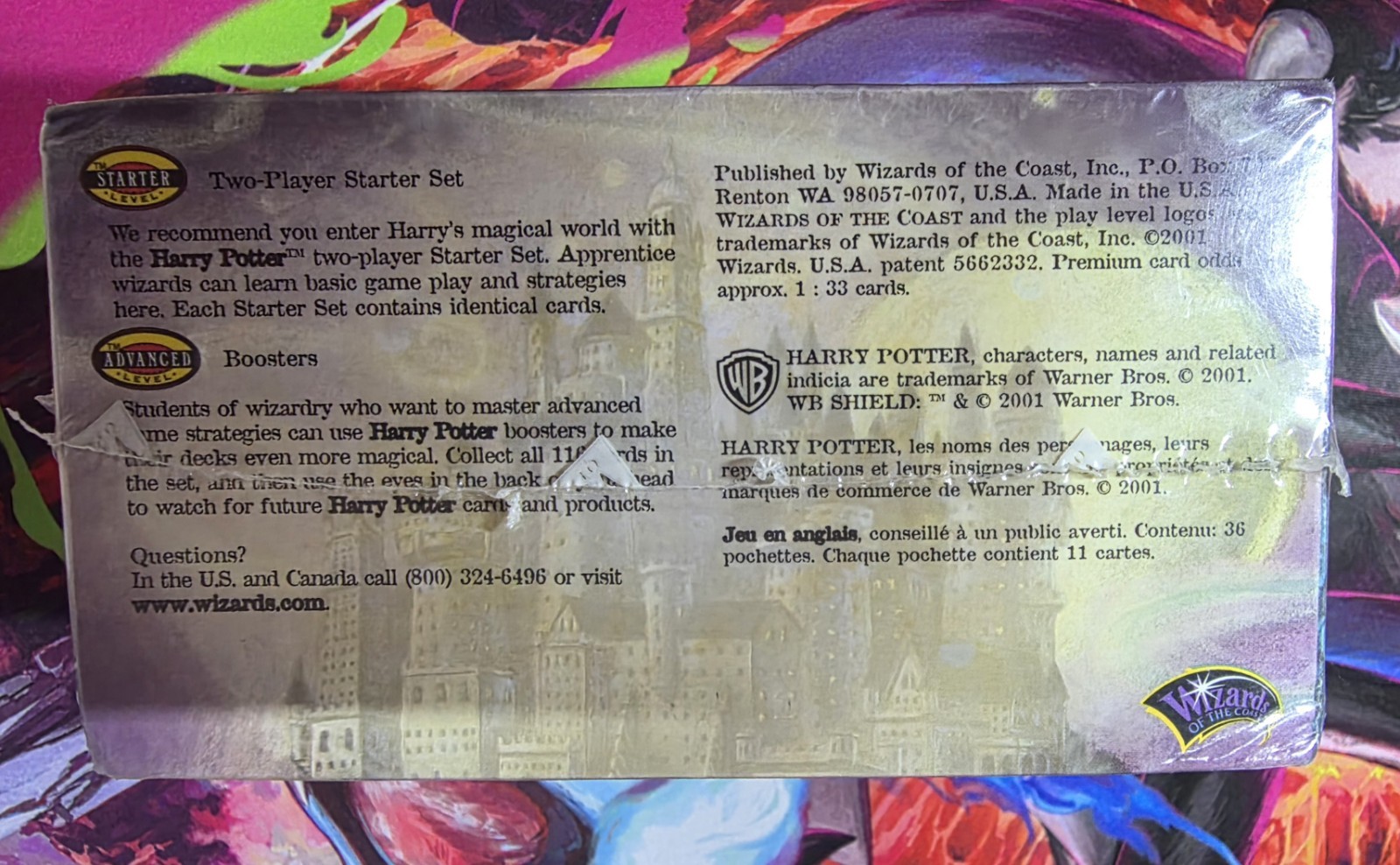 Factory Sealed Harry Potter TCG Base Set Booster Box 36 Packs Sealed WOT G2U