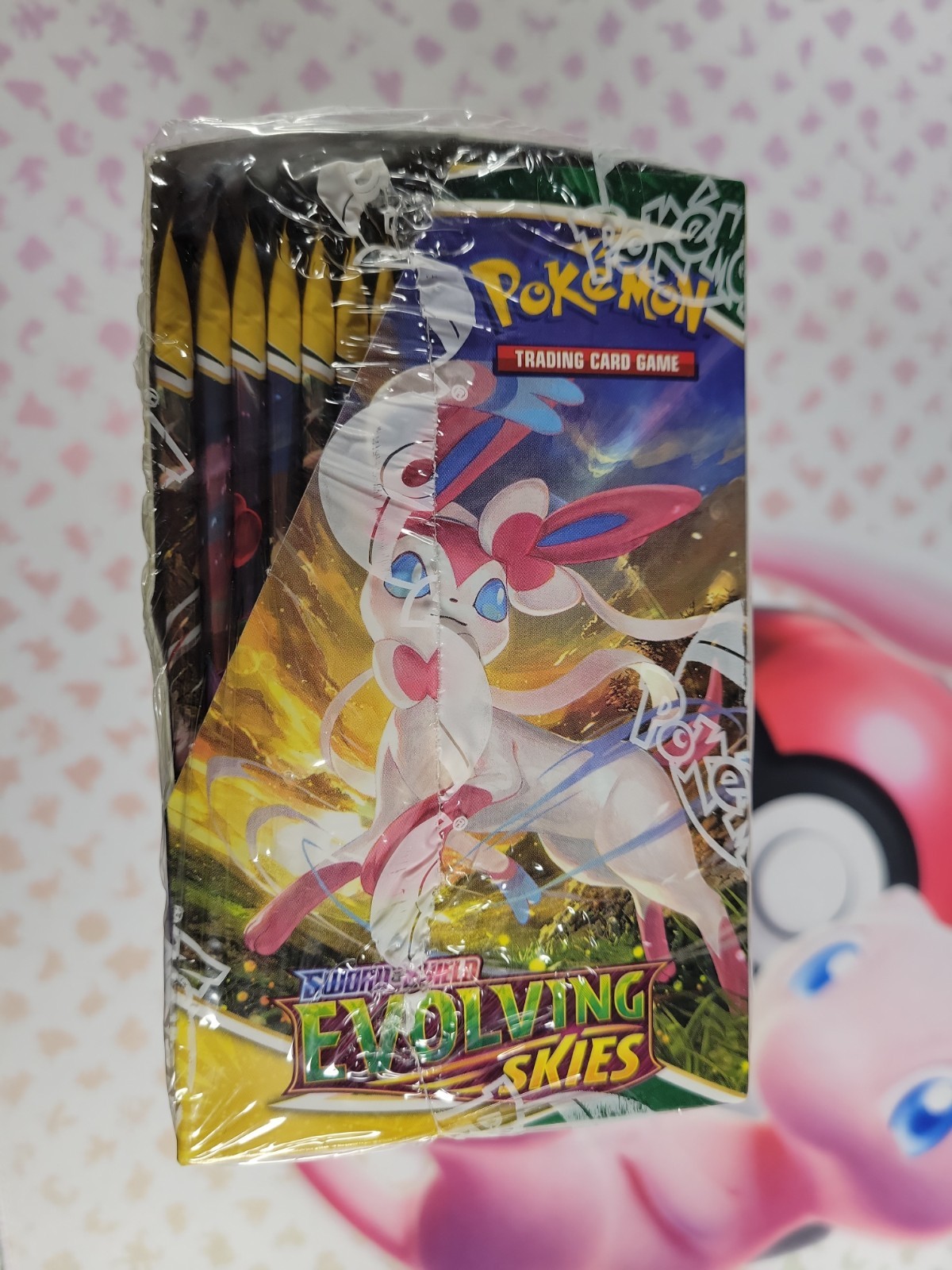 Pokemon Evolving Skies Booster Box Broken seal on bottom