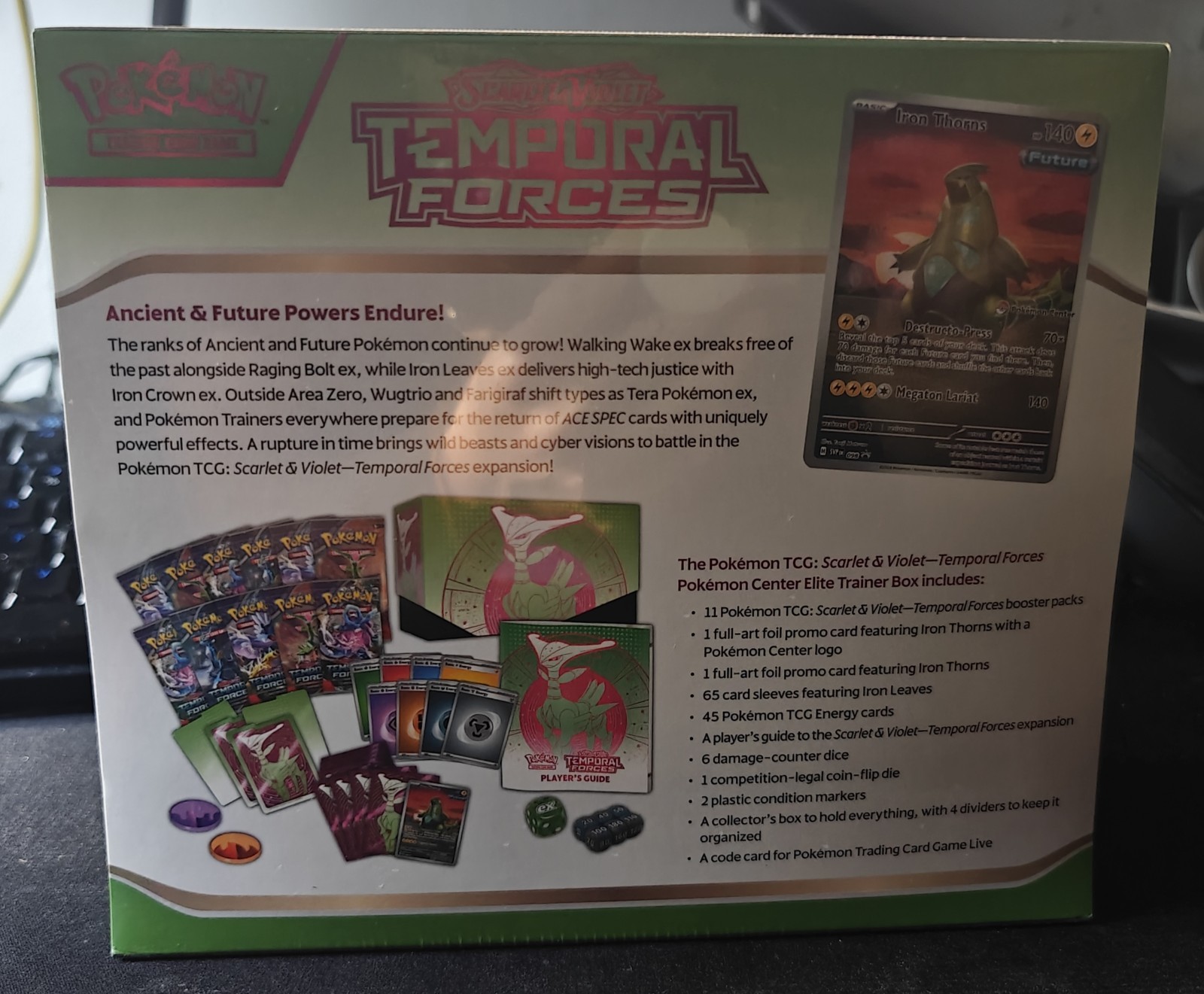Pokémon TCG Scarlet & Violet Temporal Forces Pokemon Center ETB Iron Leaves