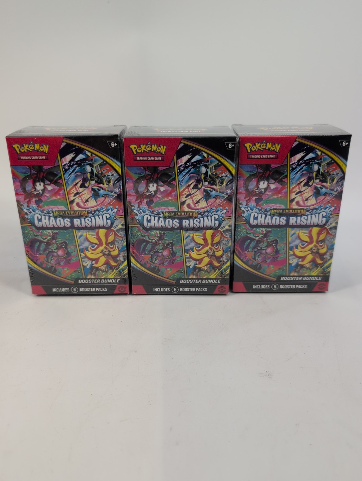 Lot of 3 Pokemon TCG ME04: Chaos Rising Booster Bundle New Sealed