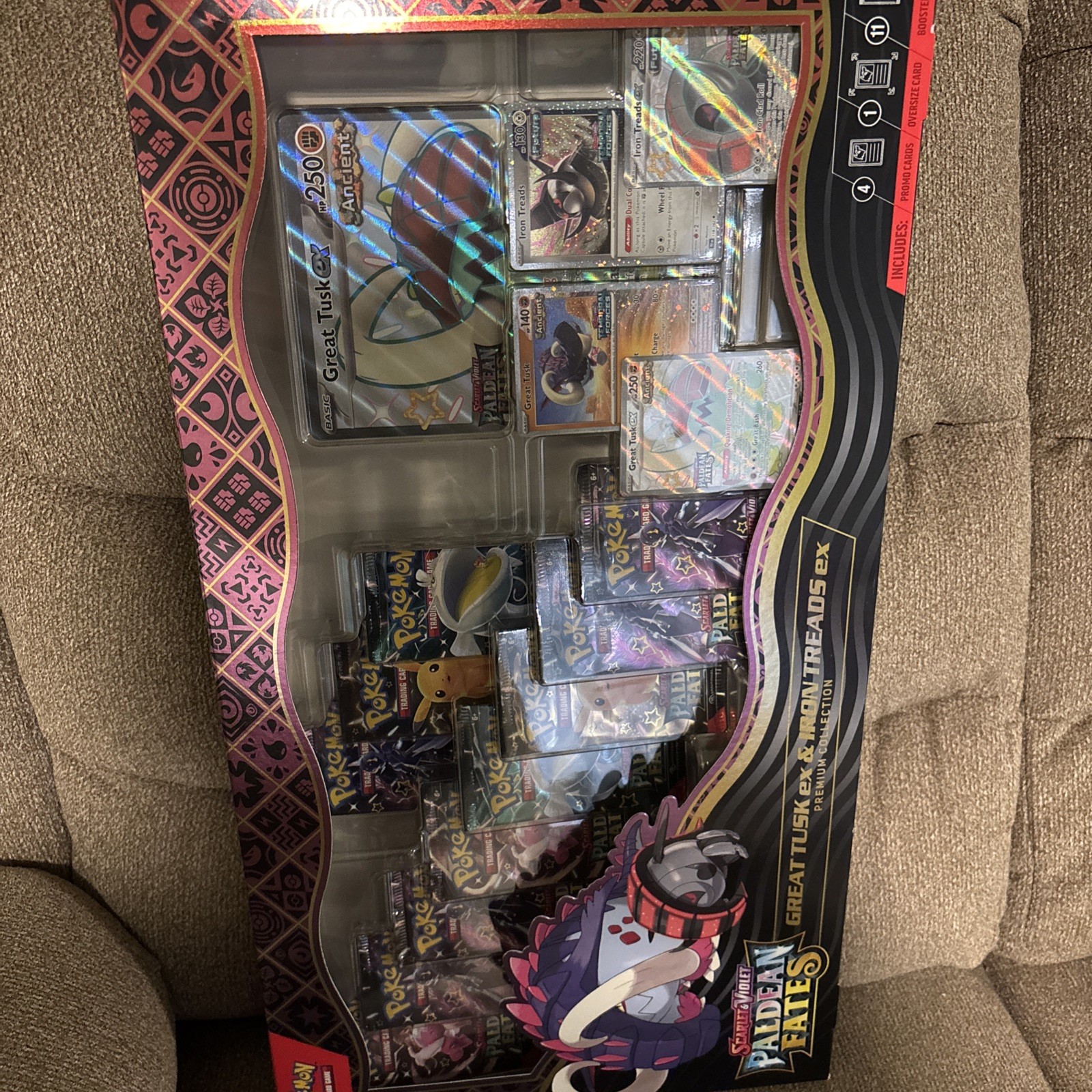 Pokémon TCG: Paldean Fates Great Tusk ex Iron Treads ex Premium Collection Box