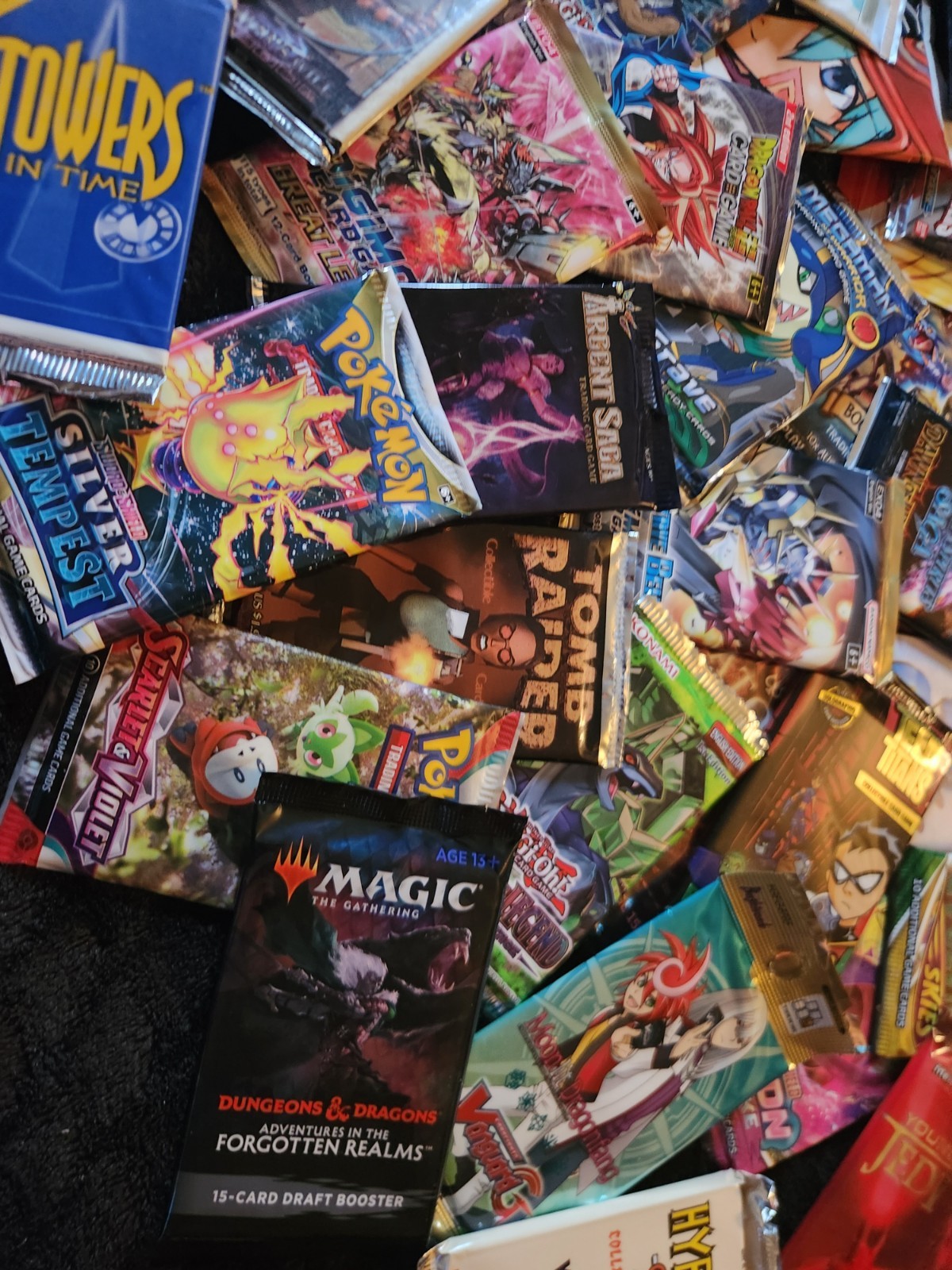 CCG Gift Box Magic MTG and Many More 50 Booster Packs 10 Starter Decks and 1 box