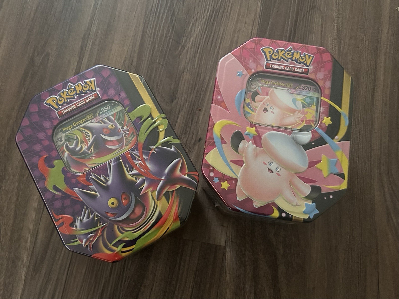 Pokémon TCG Mega Evolution Pokémon ex Tin Lot of 2—Gengar & Clefable