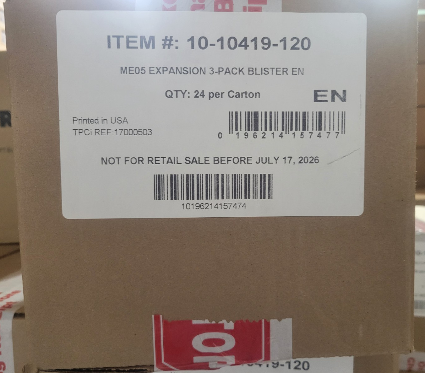 Pokemon Pitch Black ME05 3-PACK BLISTER CASE 24CT Factory Sealed