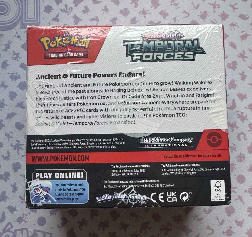 Pokemon TCG Scarlet & Violet Temporal Forces Sealed Booster Box