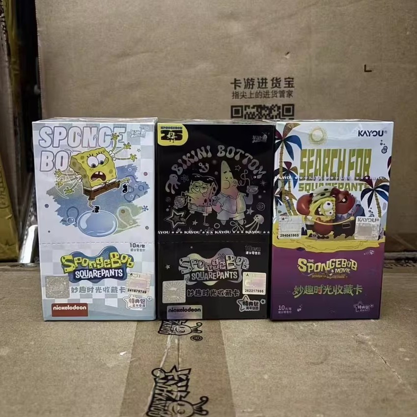 Lot 3 Kayou Chinese SpongeBob SquarePants Vol.1, Vol.2, Vol.3 Booster Box Sealed