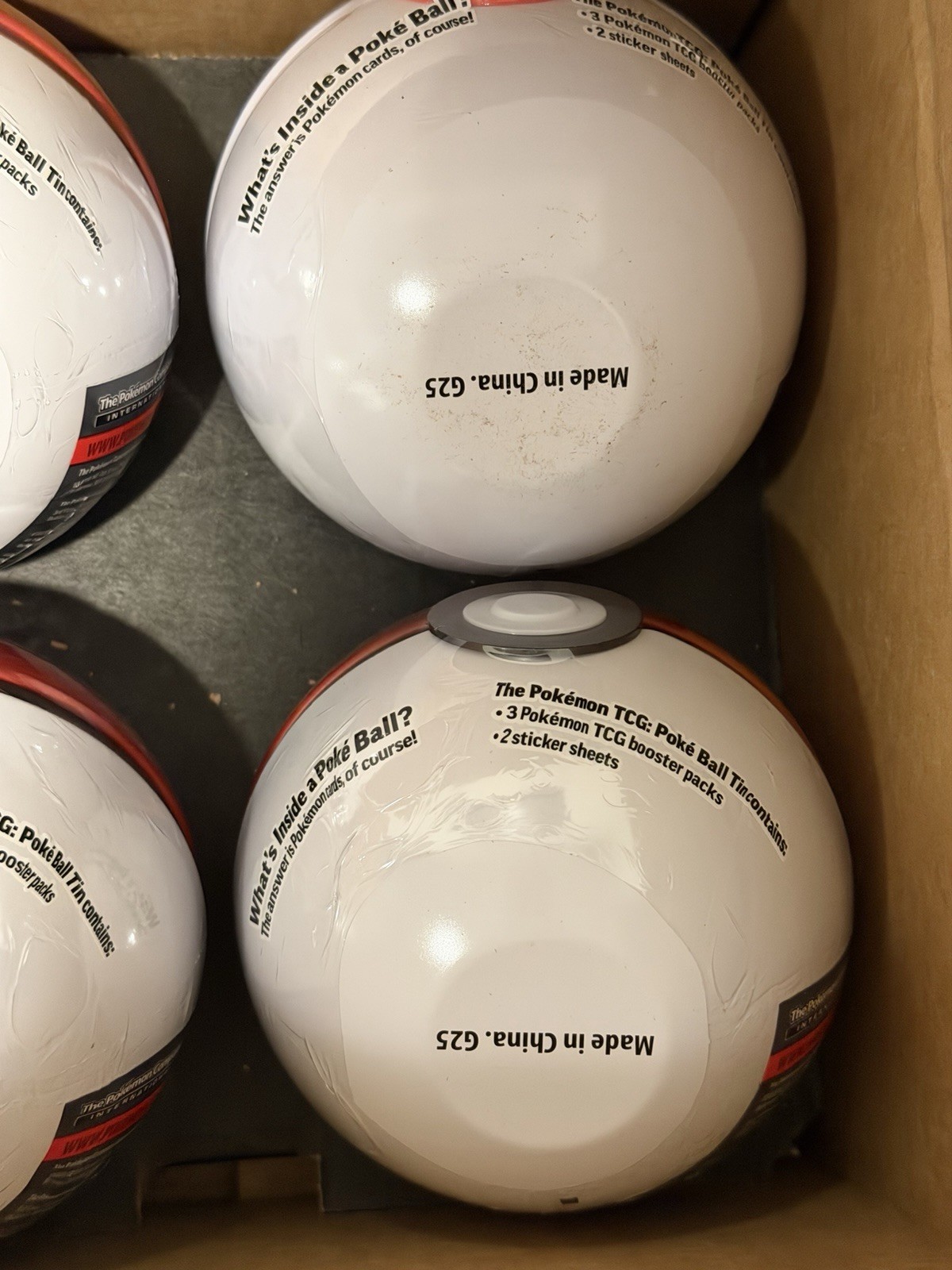 Costco Pokémon TCG Pokeball Tin Lot of 6 Balls – 18 Booster Packs Sealed (G25)