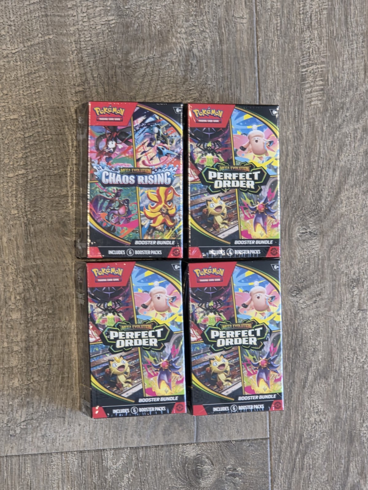 Pokemon TCG Chaos Rising x1 + Perfect Order Booster Bundle x3 Sealed Lot Of 4
