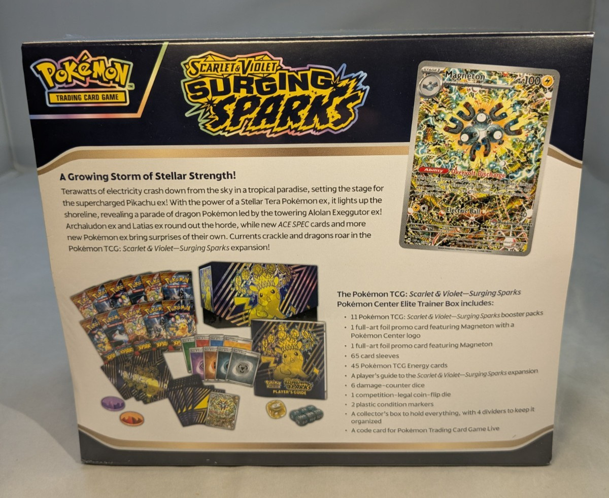 Pokemon Surging Sparks Pokemon Center Elite Trainer Box PC ETB Factory Sealed