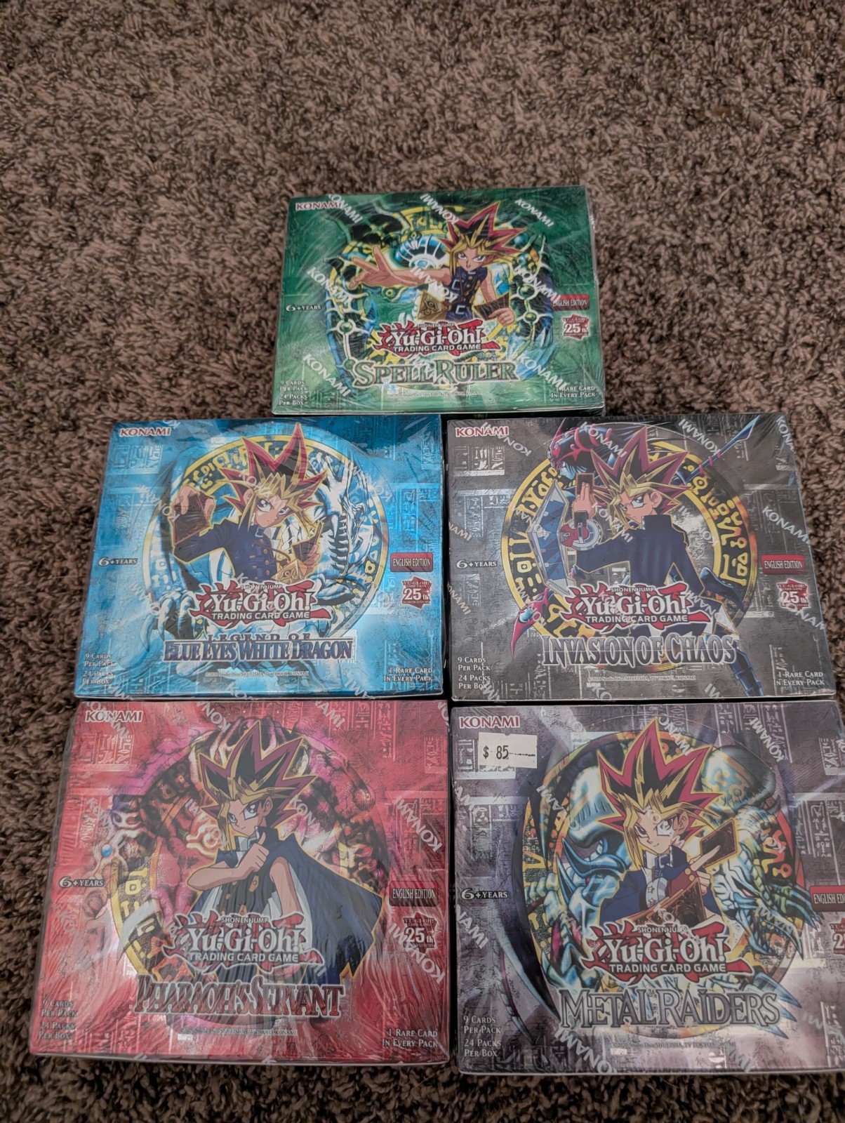 Yu-Gi-Oh! 25th Anniversary Booster Box Set Of 5 Boxes Sealed