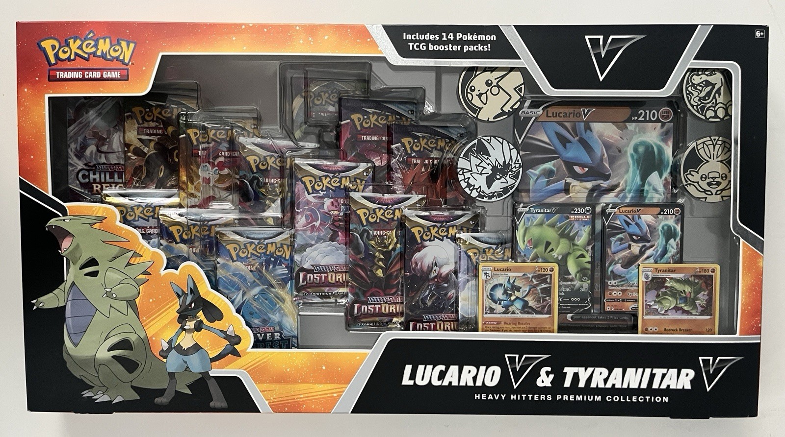 2023 Pokemon TCG Lucario V & Tyranitar V Heavy Hitters with EVOLVING SKIES