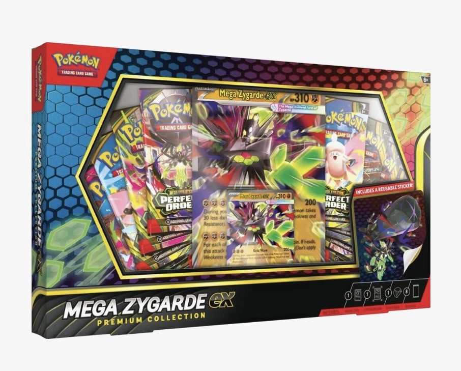 Pokemon Mega Zygarde Ex Premium Collection Factory Sealed Box 8 Booster Packs