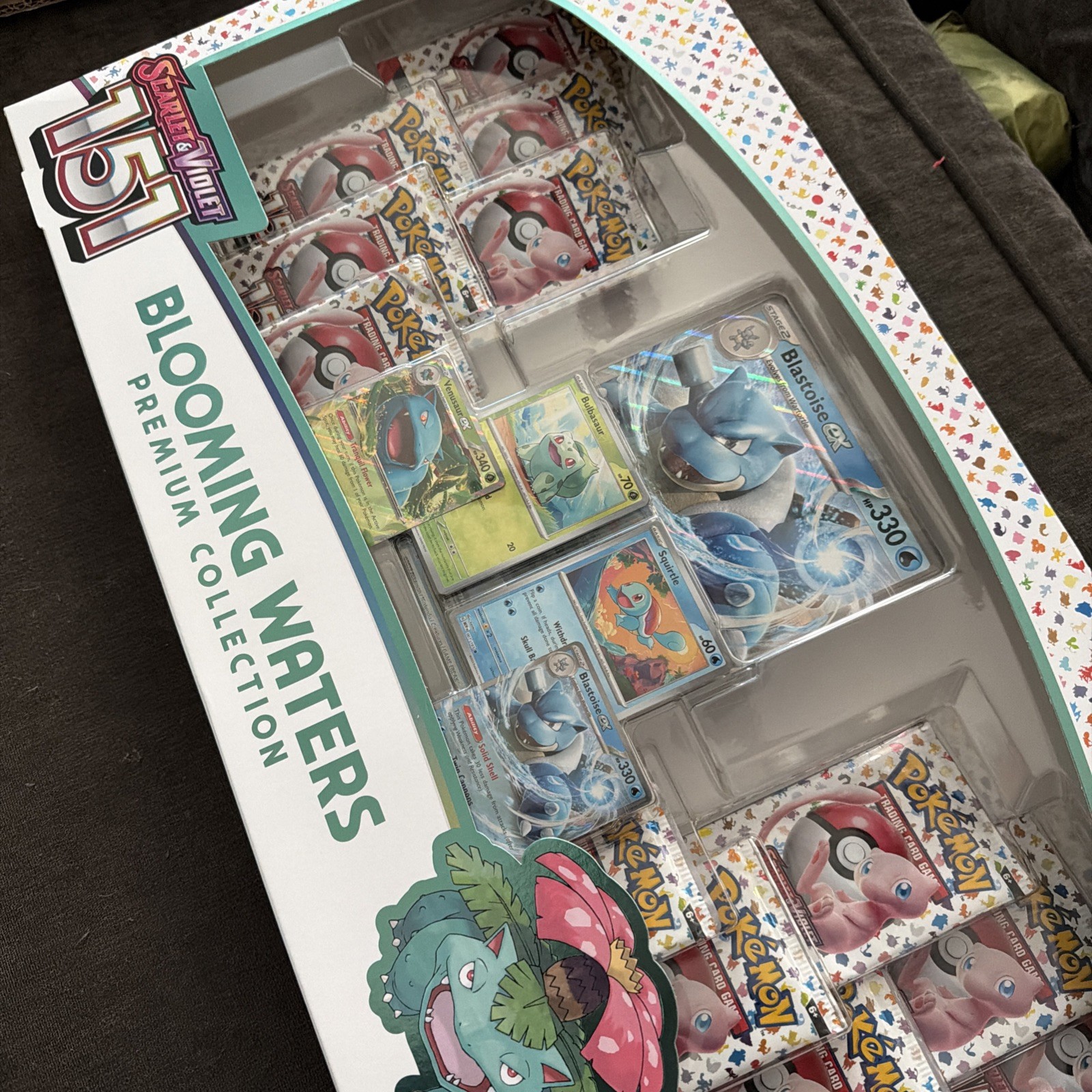 Pokemon TCG Scarlet Violet 151 Blooming Waters Premium Collection Box