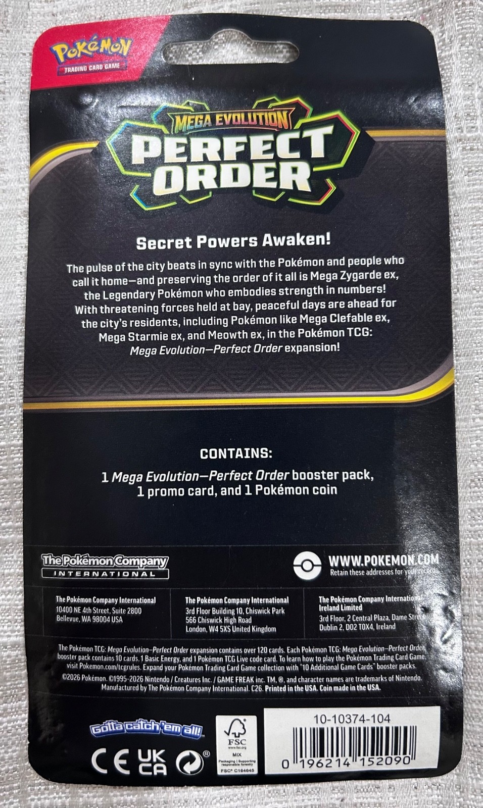 Checklane Blister (Makuhita) Perfect Order ME03 Pokemon TCG