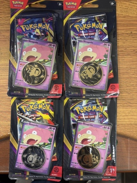 LOT OF 4 -[Slowpoke] Checklane Blister Pitch Black ME05 Pokemon