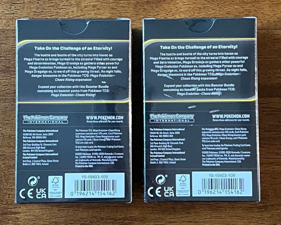 Pokemon Chaos Rising Booster Bundles – 2x Factory Sealed Boxes & Ready to Ship!