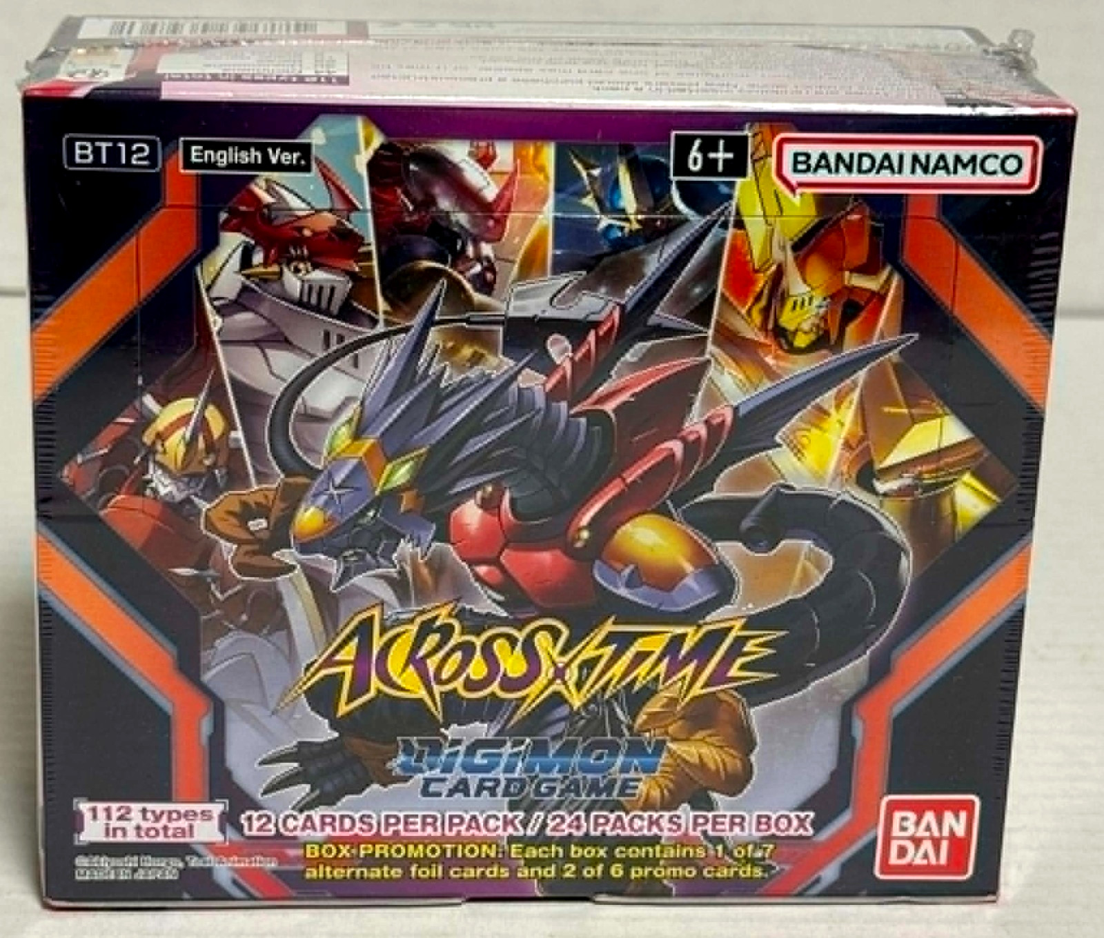 Digimon Card Game Across Time BT-12 Booster Box 24 Packs Per Box Factory Sealed