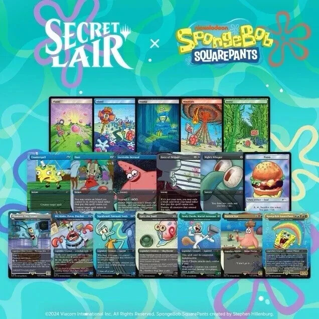 SpongeBob SquarePants Secret Lair Bundle Non-Foil Sealed MTG- Free Shipping!