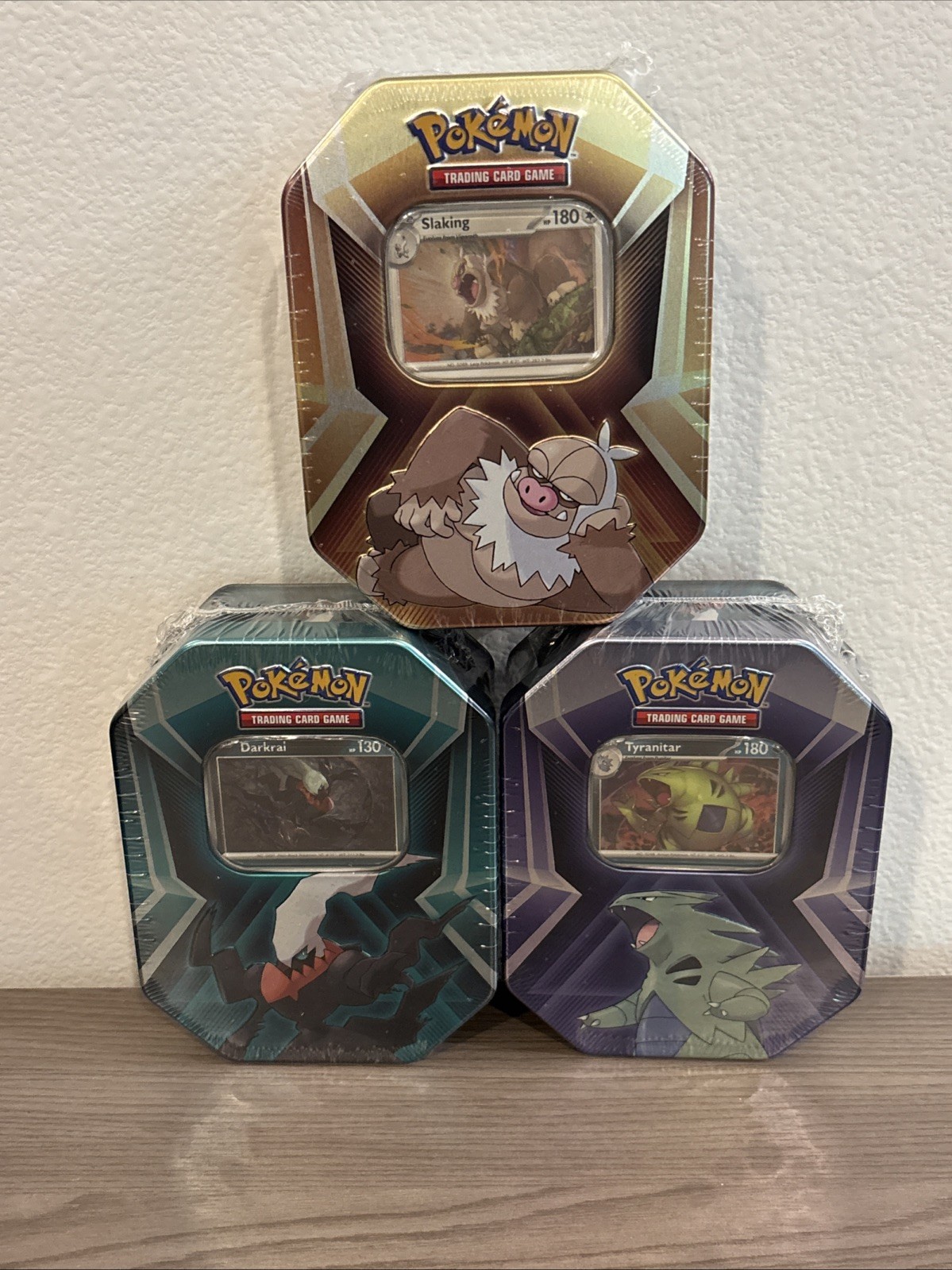 Pokémon Complete 3 Piece Set: Tyranitar, Darkrai, Slaking Triple Whammy Tins