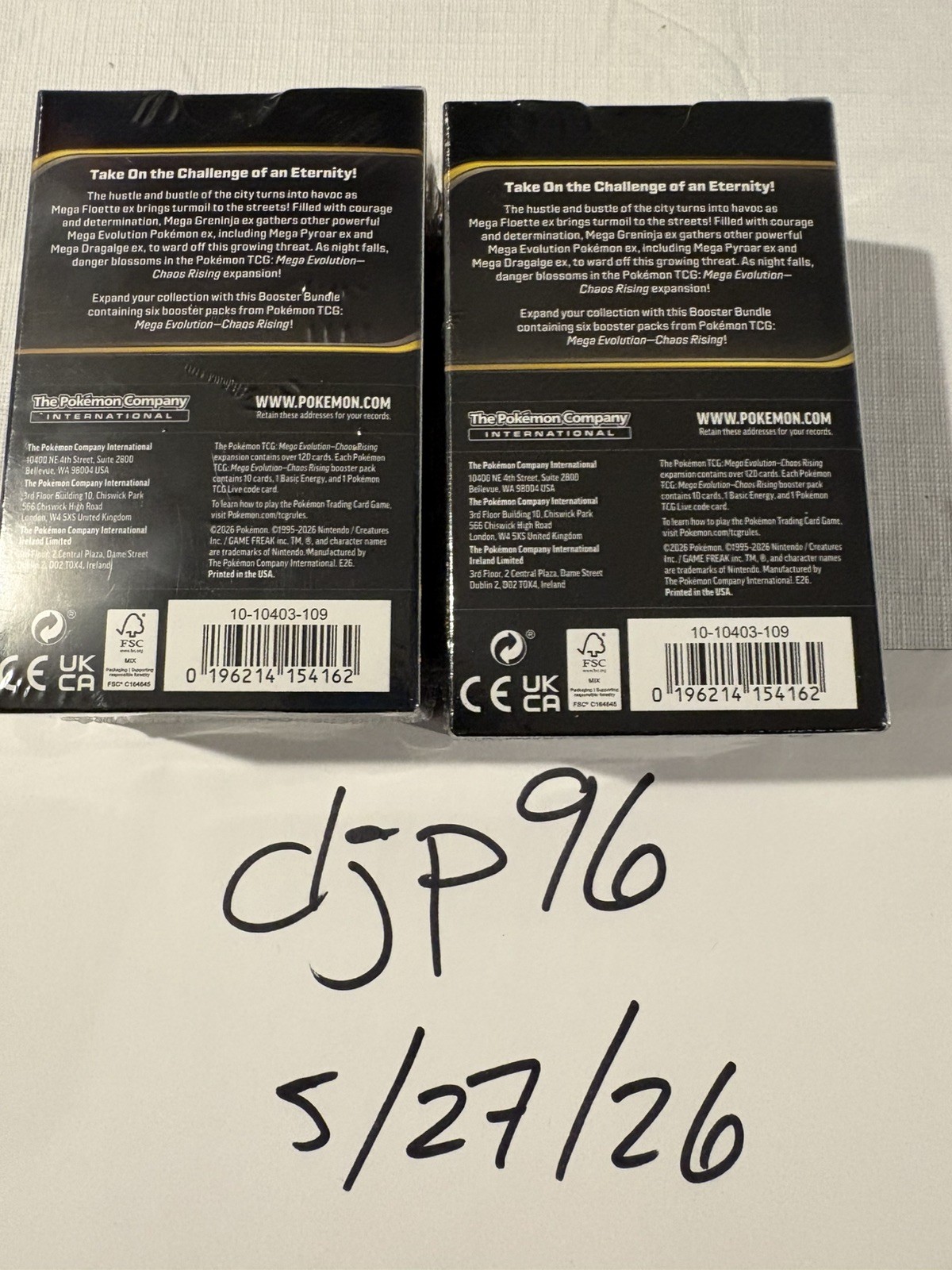 Pokemon Center Chaos Rising Booster Bundle Boxes – 2x Factory Sealed Boxes!