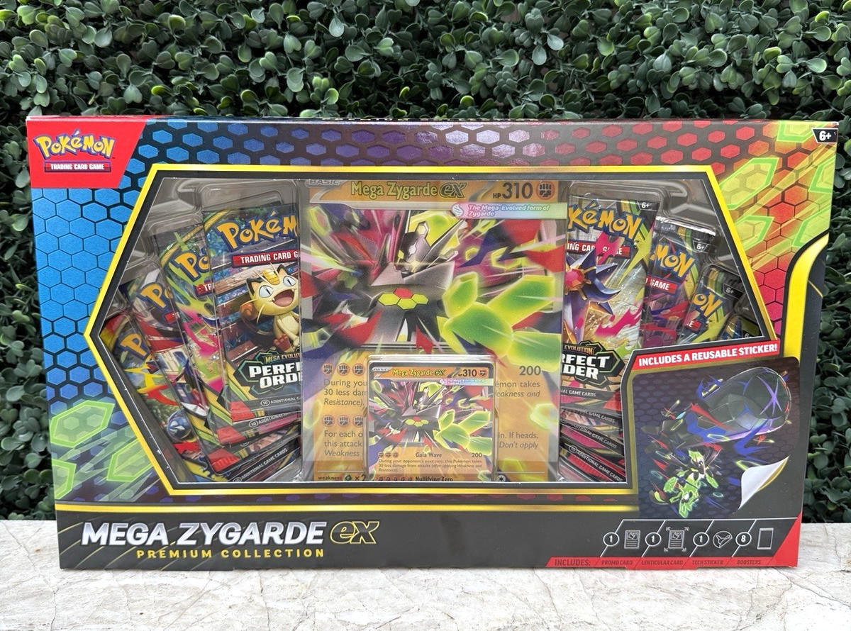 Pokemon Mega Zygarde Ex Premium Collection Factory Sealed Box – 8 Booster Packs