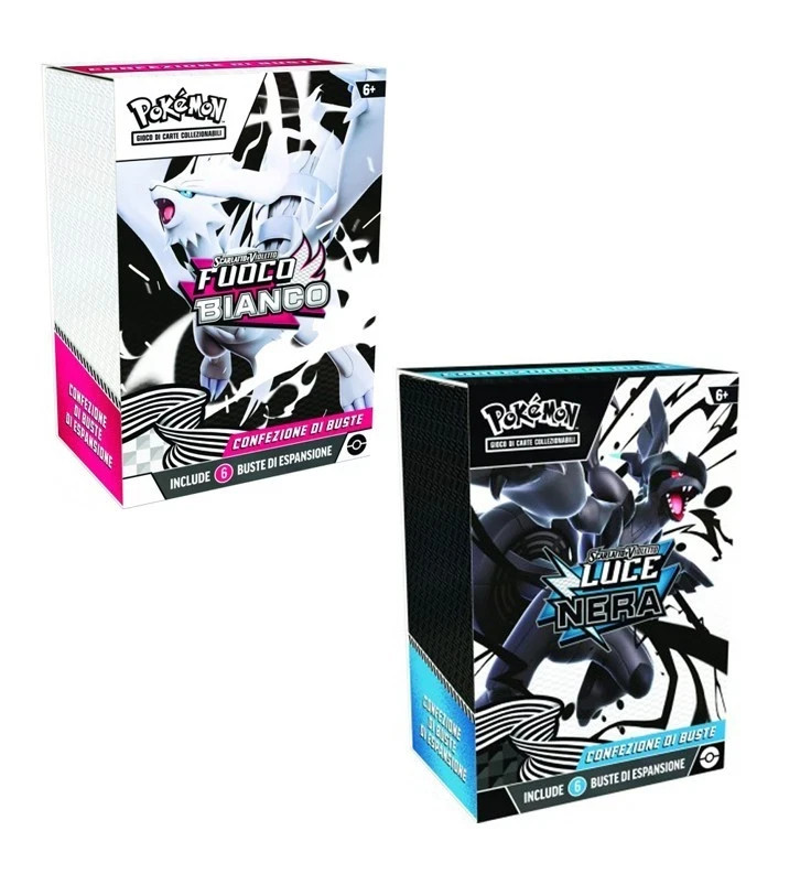 Pokemon Black Light White Fire PAIR OF BUNDLES OF 6 EXPANSION ENVELOPES Italian