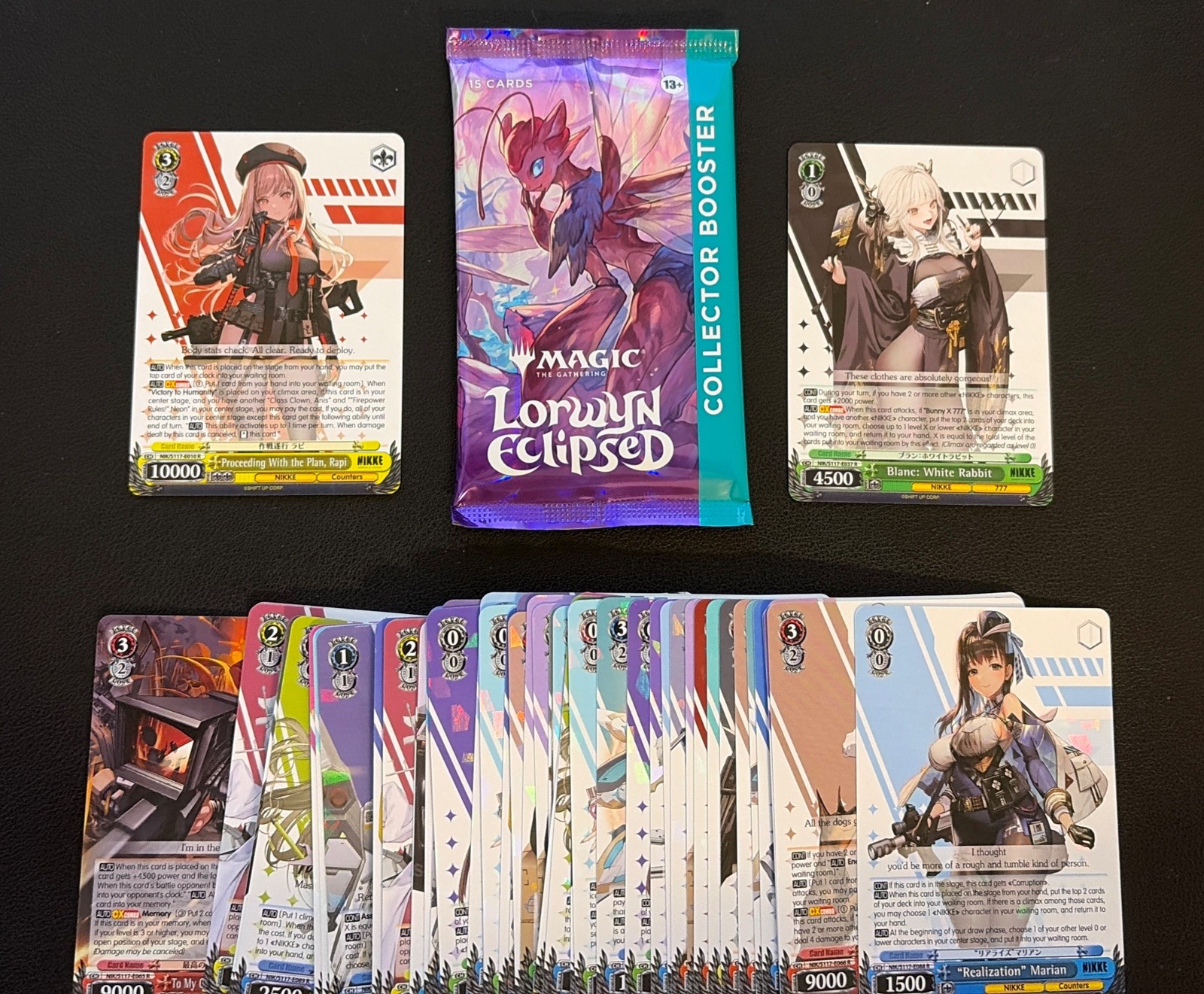 Lorwyn Eclipsed Collector Pack Sealed with 50 Weiss Nikke Rare (R) Type Cards