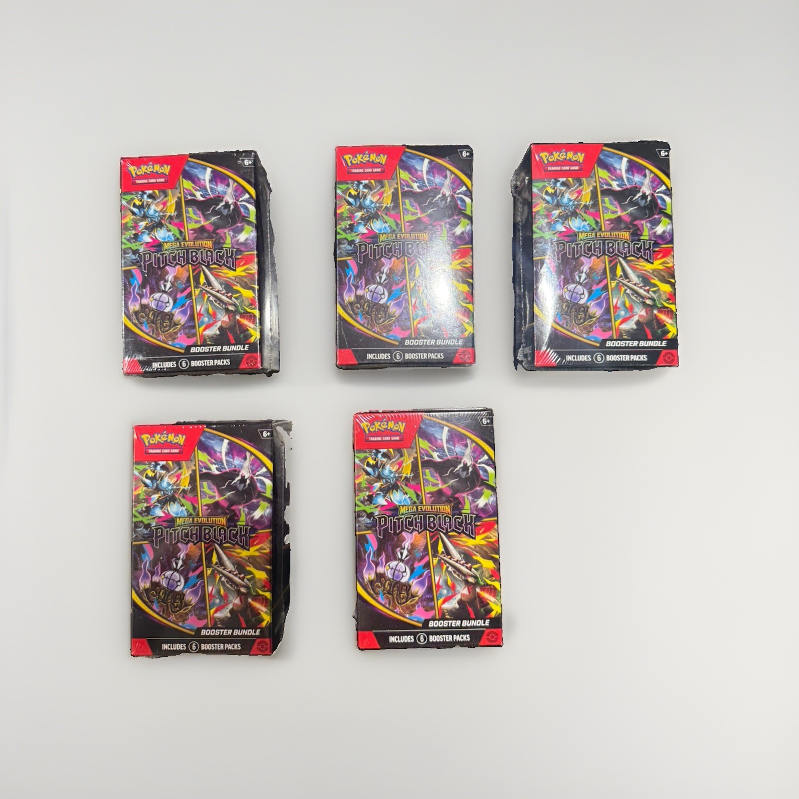 Pokémon TCG Mega Evolution: Pitch Black Booster Bundle Lot of 5 (30) packs NEW