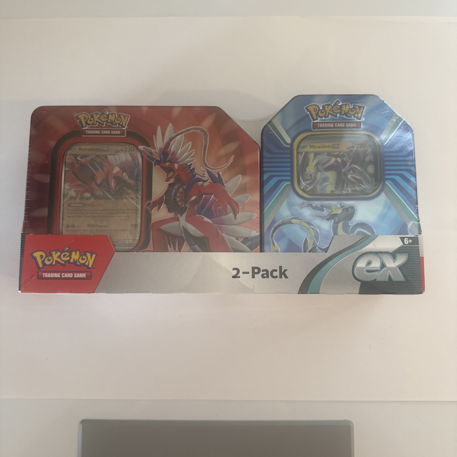 Pokemon Paldea Legends Tins Miraidon EX Koraidon EX Costco 2-Pack Bundle