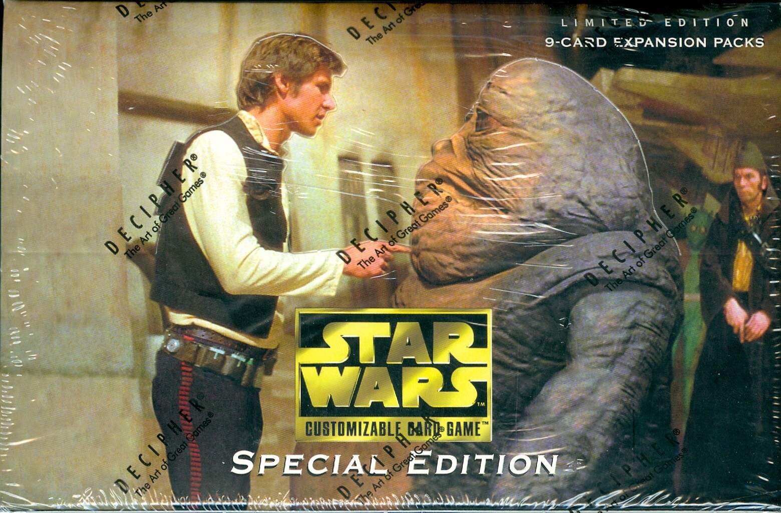 1998 DECIPHER STAR WARS LIMITED SPECIAL EDITION BOOSTER BOX IN HAND OUT OF PRINT