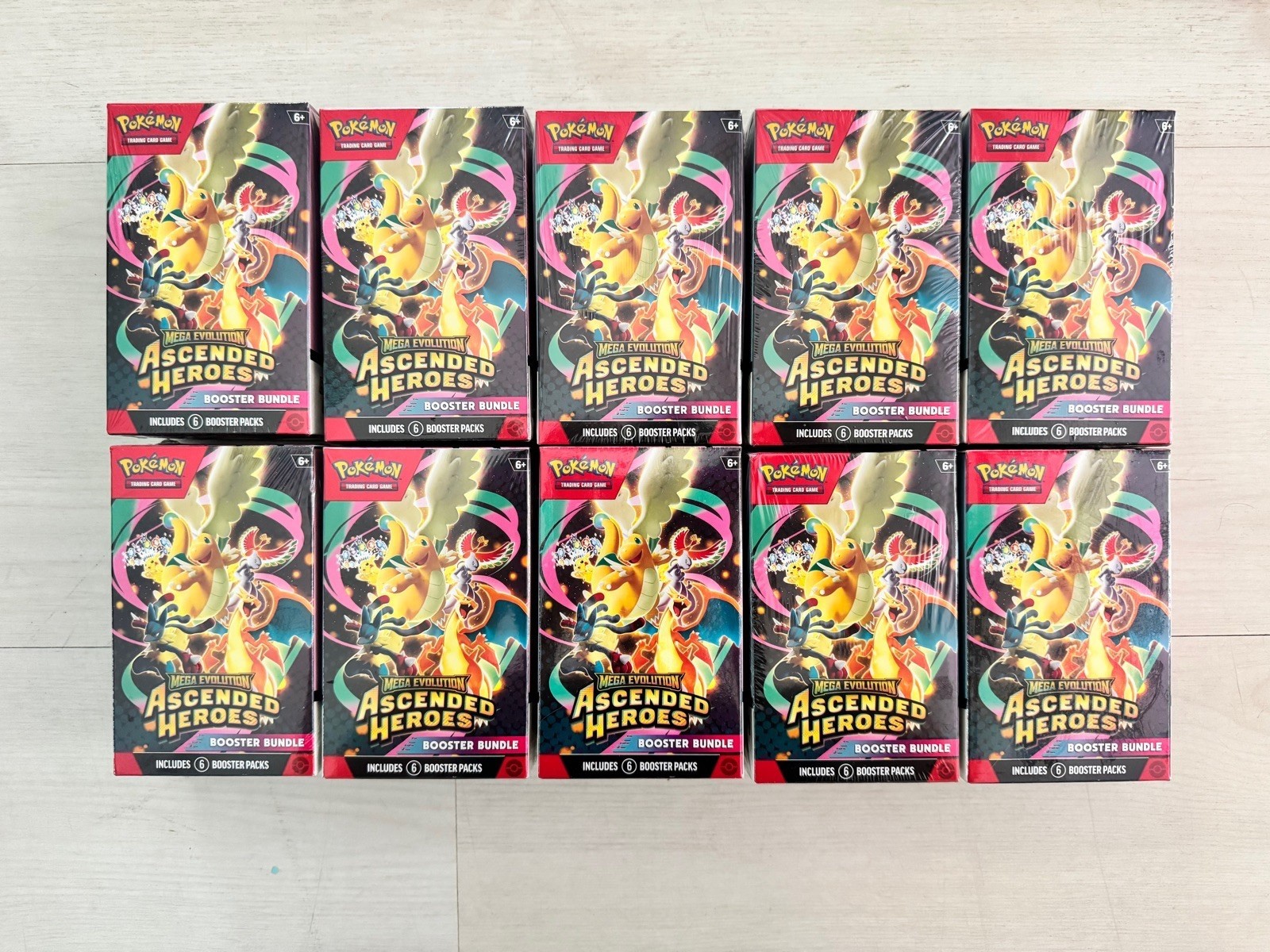 Pokemon Mega Evolution ASCENDED HEROES BOOSTER BUNDLE 10 BOX LOT Factory Sealed
