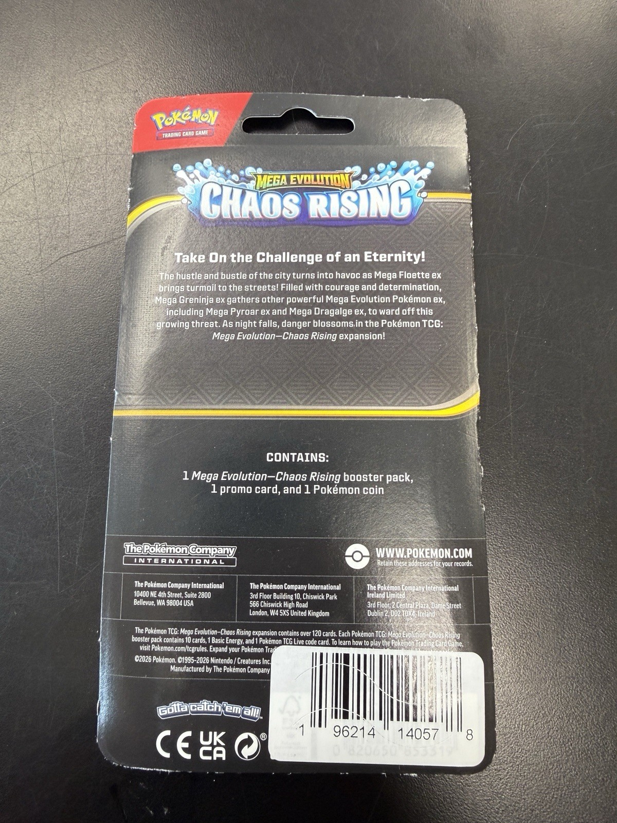 [Toxel] Checklane Blister Chaos Rising ME04 Pokemon TCG NEW SEALED!