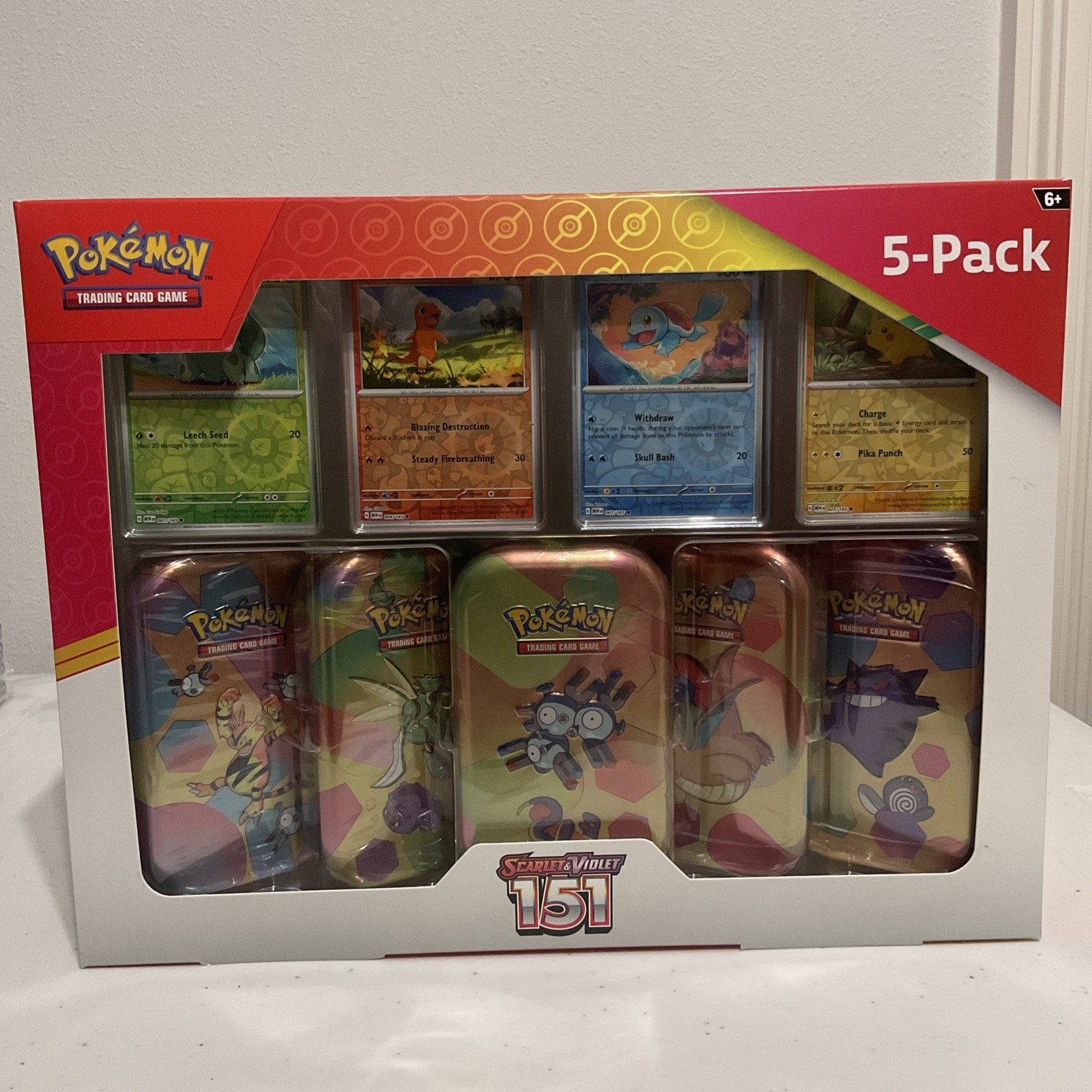 Pokemon TCG Scarlet and Violet 151 Costco Mini Tins 5 Pack, Factory Sealed