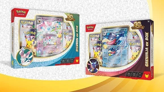 Pokémon TCG 30th Anniversary Celebration ex Box set of 2 sealed ships 9/16