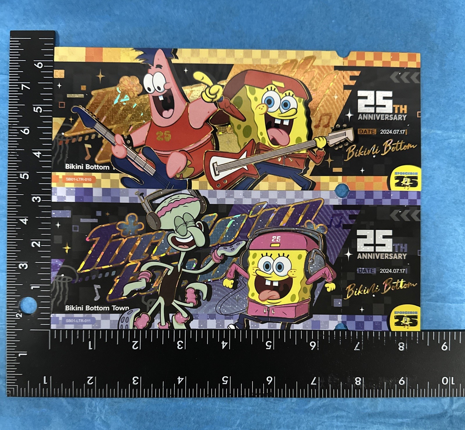 Spongebob Cards OVERSIZED TICKET CARDS 25th Anniversary Kayou Card’s Sealed