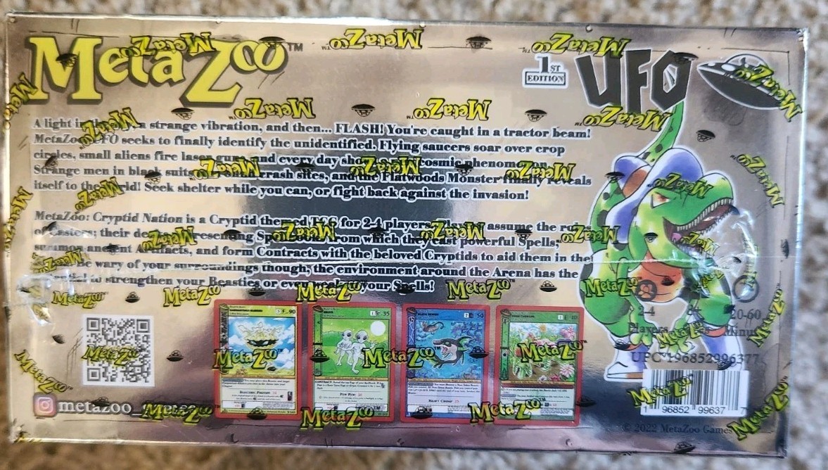 MetaZoo Games CCG UFO 1st Edition Booster Box – 36 Packs