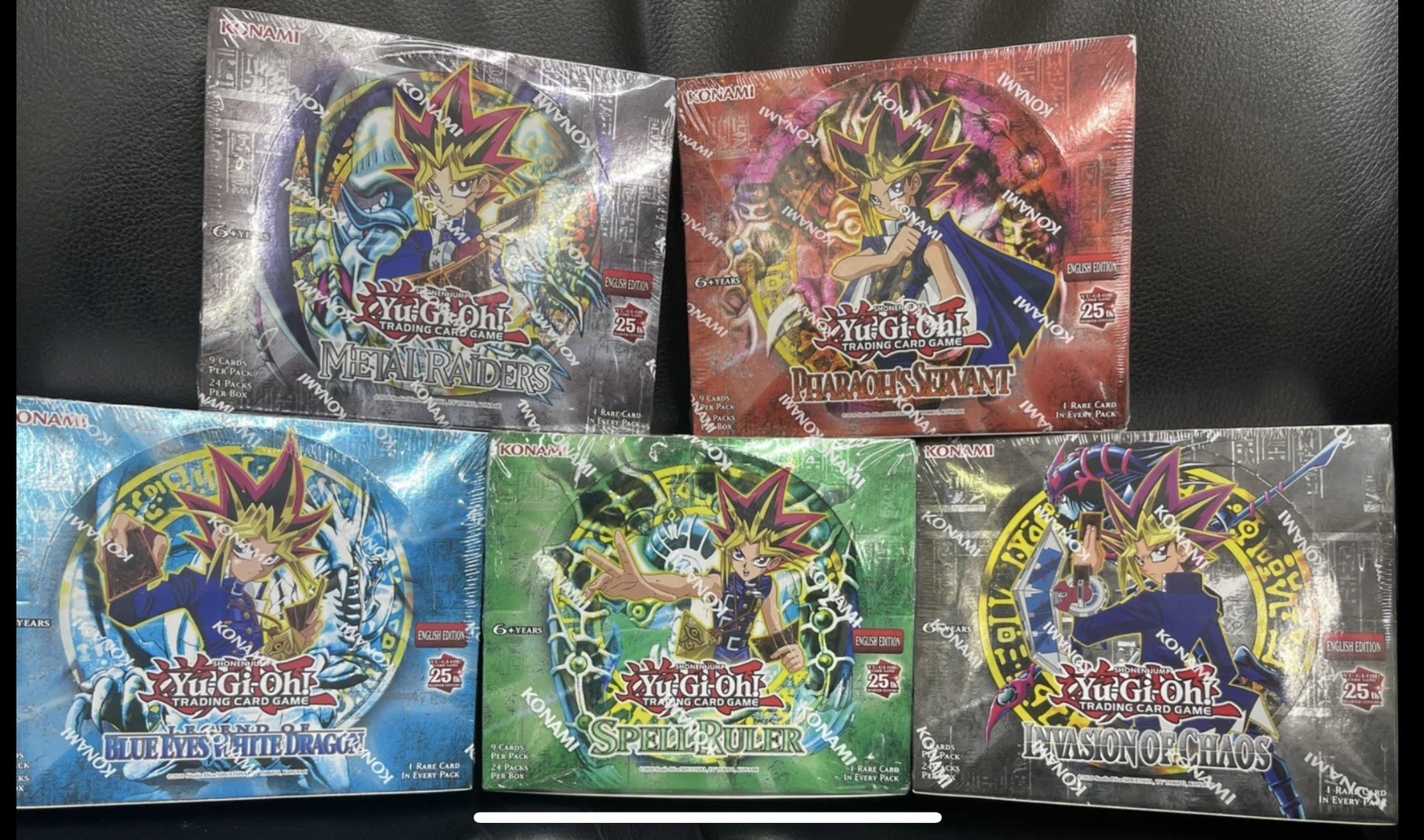 Yugioh 25th Anniversary Booster Box Set of 5 – Legend Blue Eyes White Dragon Lot