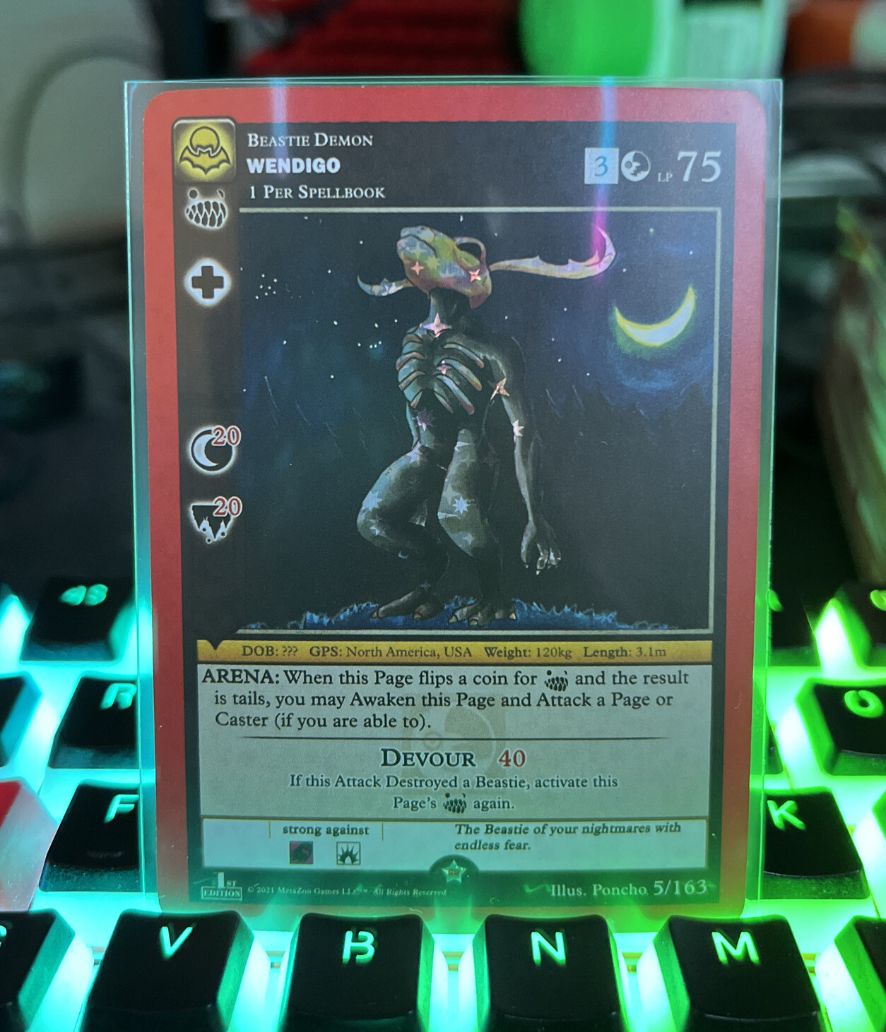 NM Metazoo Nightfall – Reverse Holo Wendigo 5/163