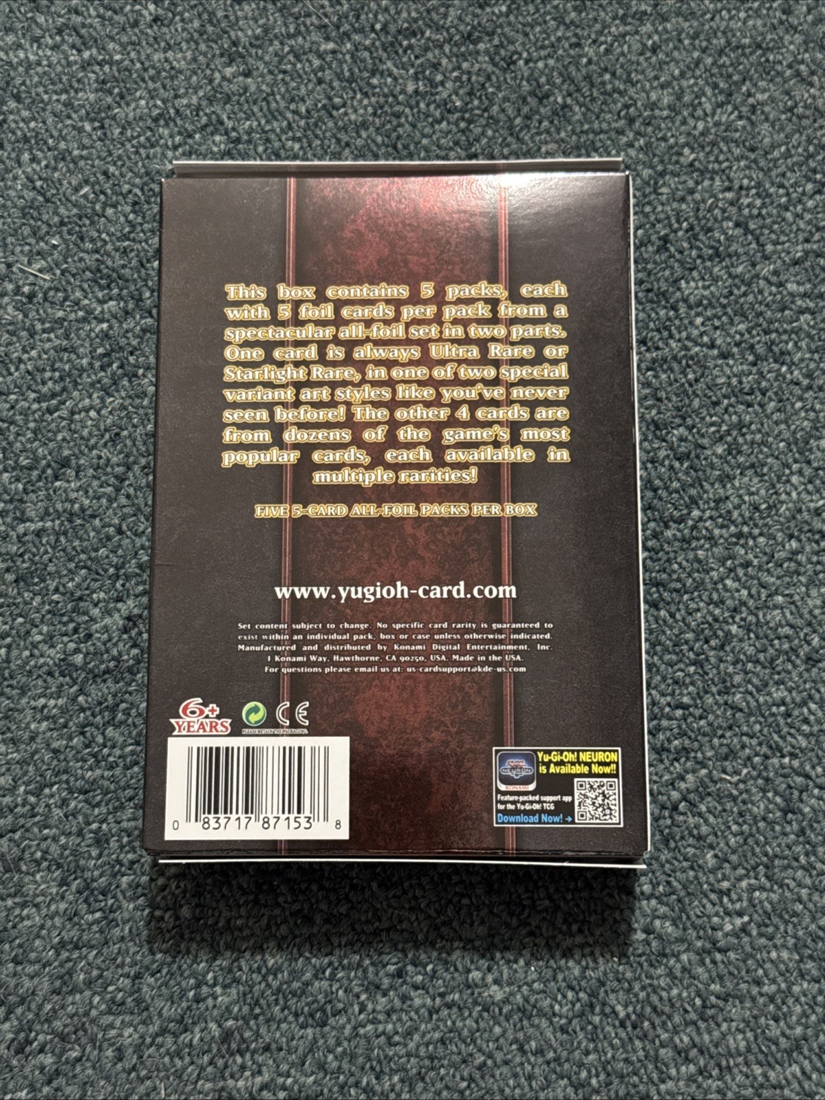 2026 Konami Yu-Gi-Oh! Rarity Collection 5 Factory Sealed 5 Pack Booster Box