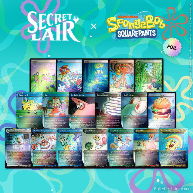 SpongeBob SquarePants Bundle FOIL Edition, Magic the Gathering, SECRET LAIR