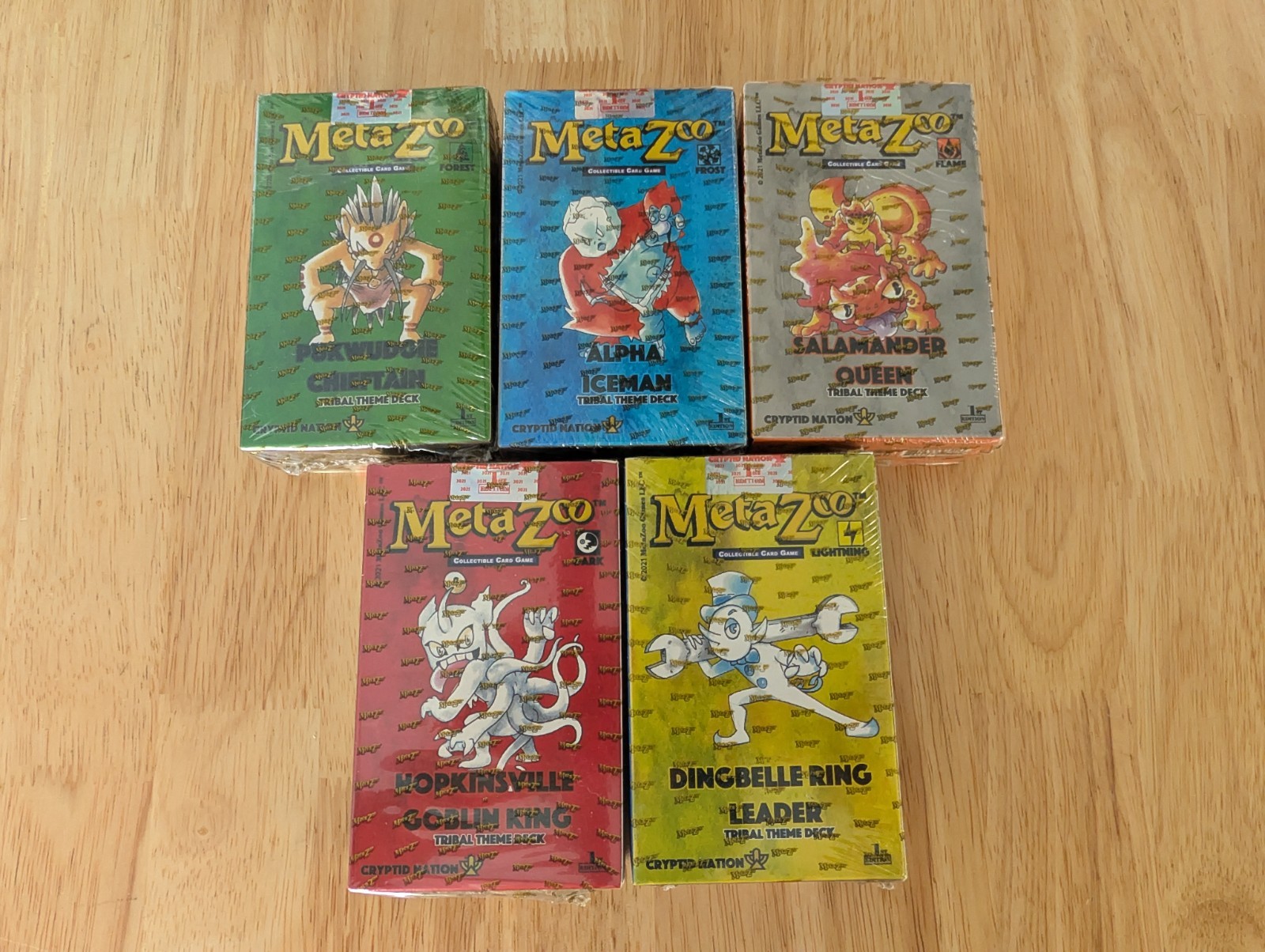 MetaZoo Cryptid Nation First 1st Edition CN1 Full Complete Theme Deck Set (5)