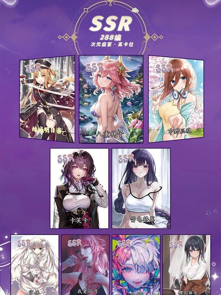 Dimensional Summer Feast Spicy Booster Box Goddess Trading Cards Anime Waifu CCG