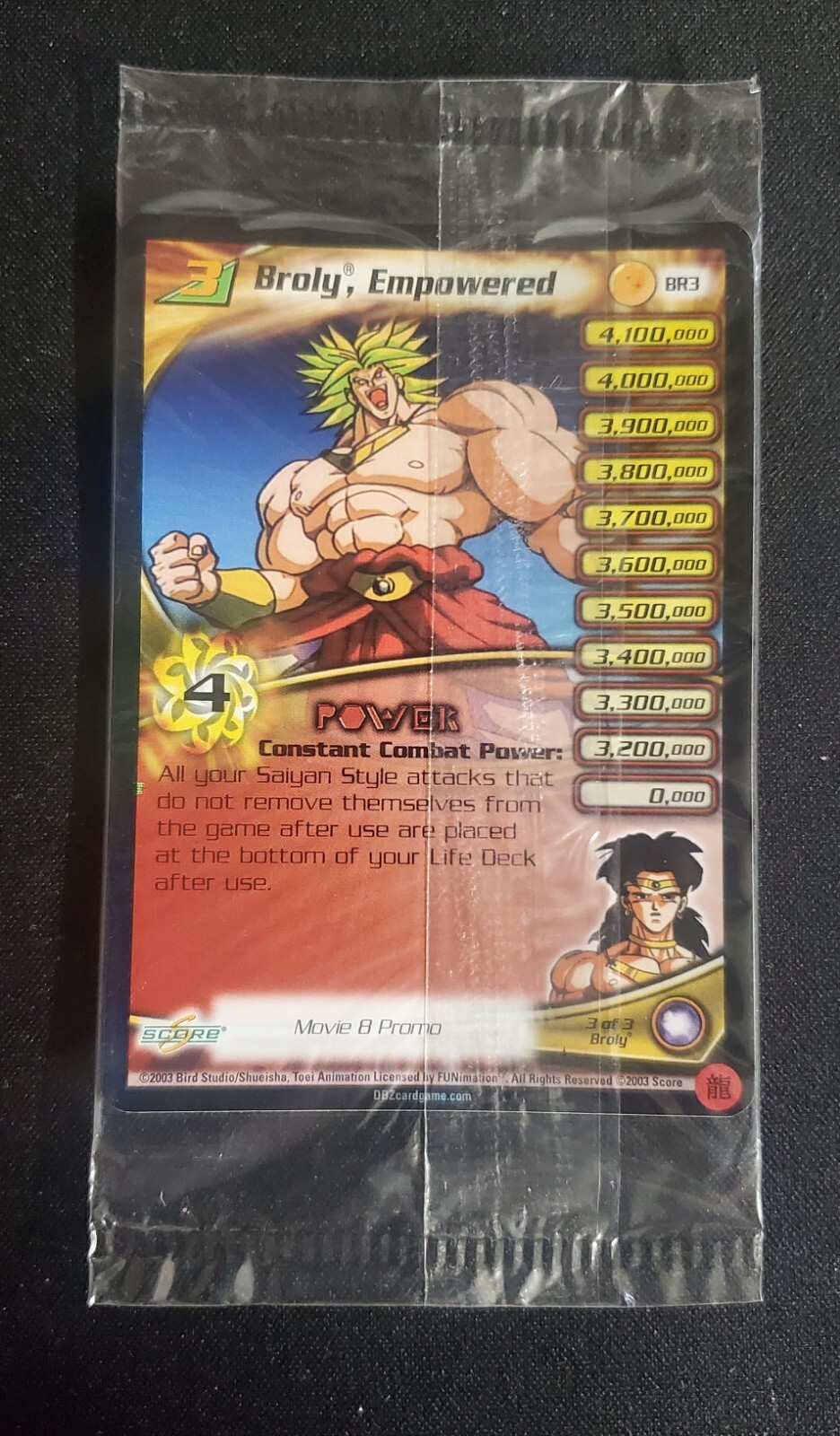 Broly personality set 1-3 Factory Sealed 1x pack – DBZ Dragon Ball Z CCG Score