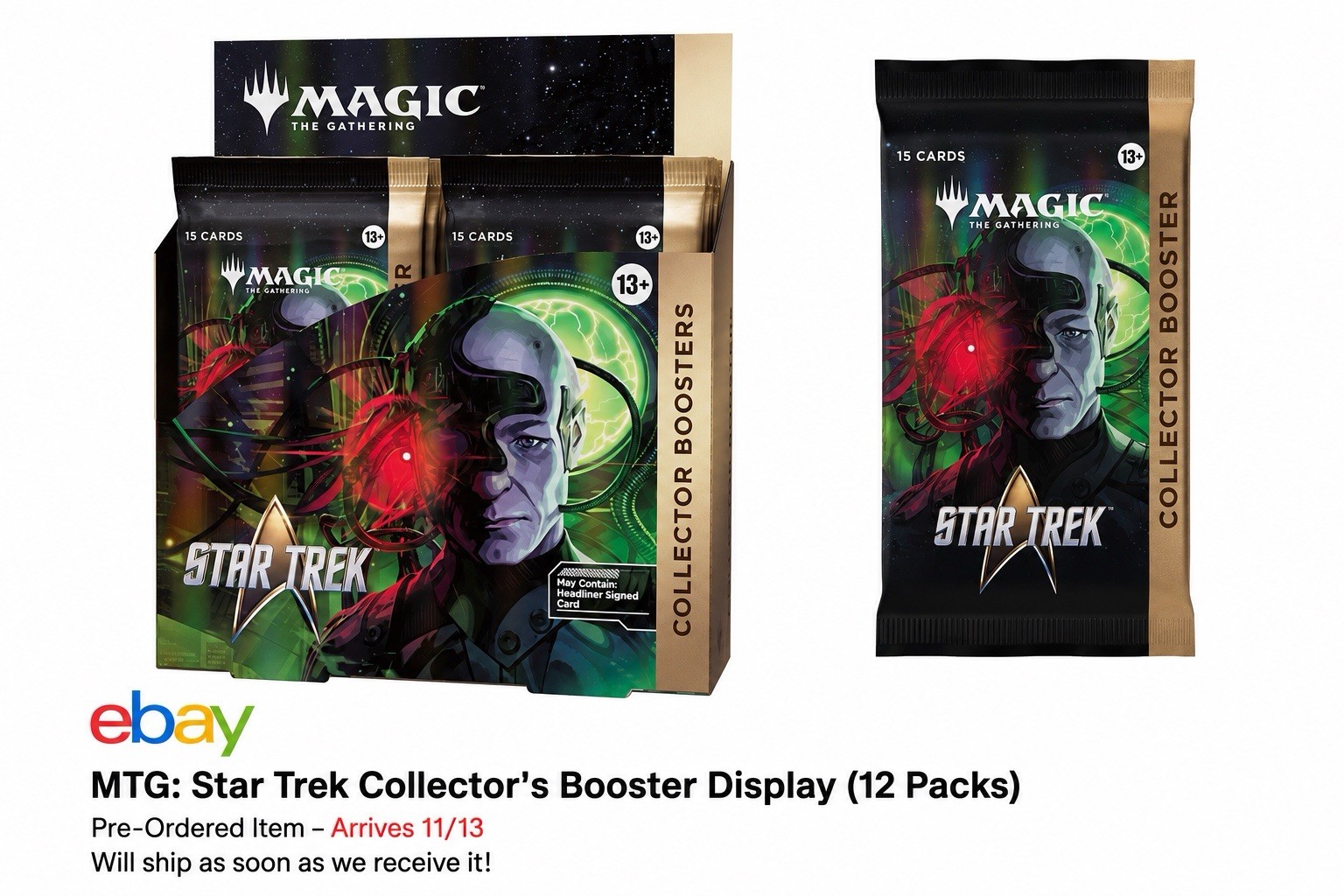 Magic The Gathering TCG Star Trek Collector Booster Box – PRESALE 11/13 New