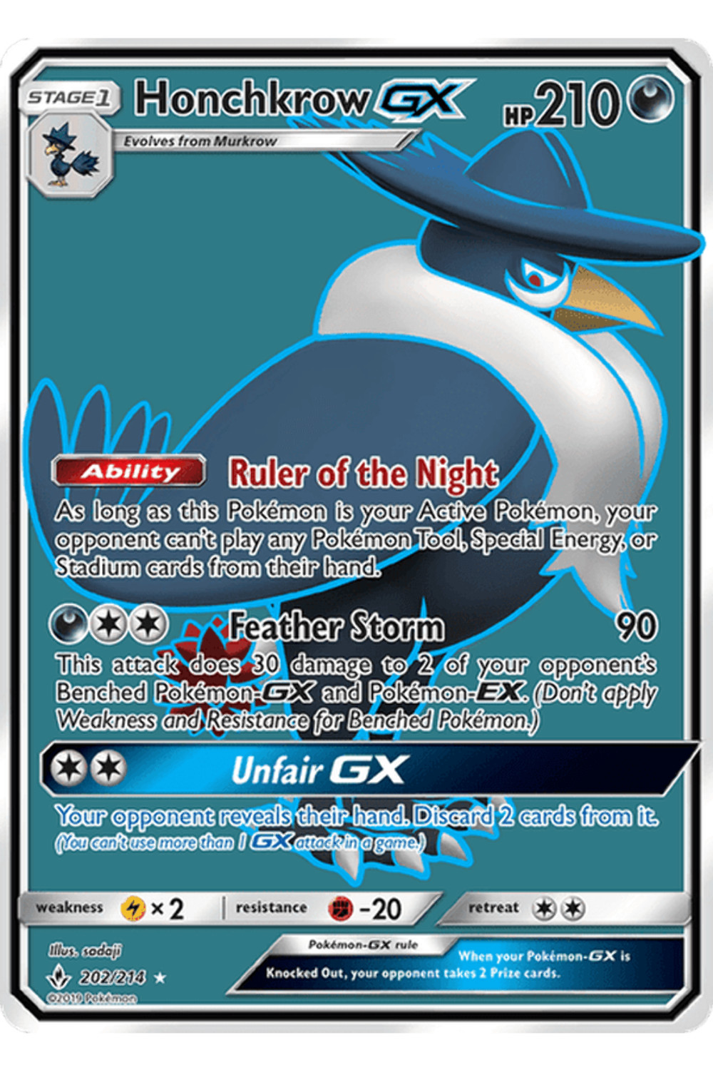 202 / 214 Honchkrow-GX – Ultra Rare
