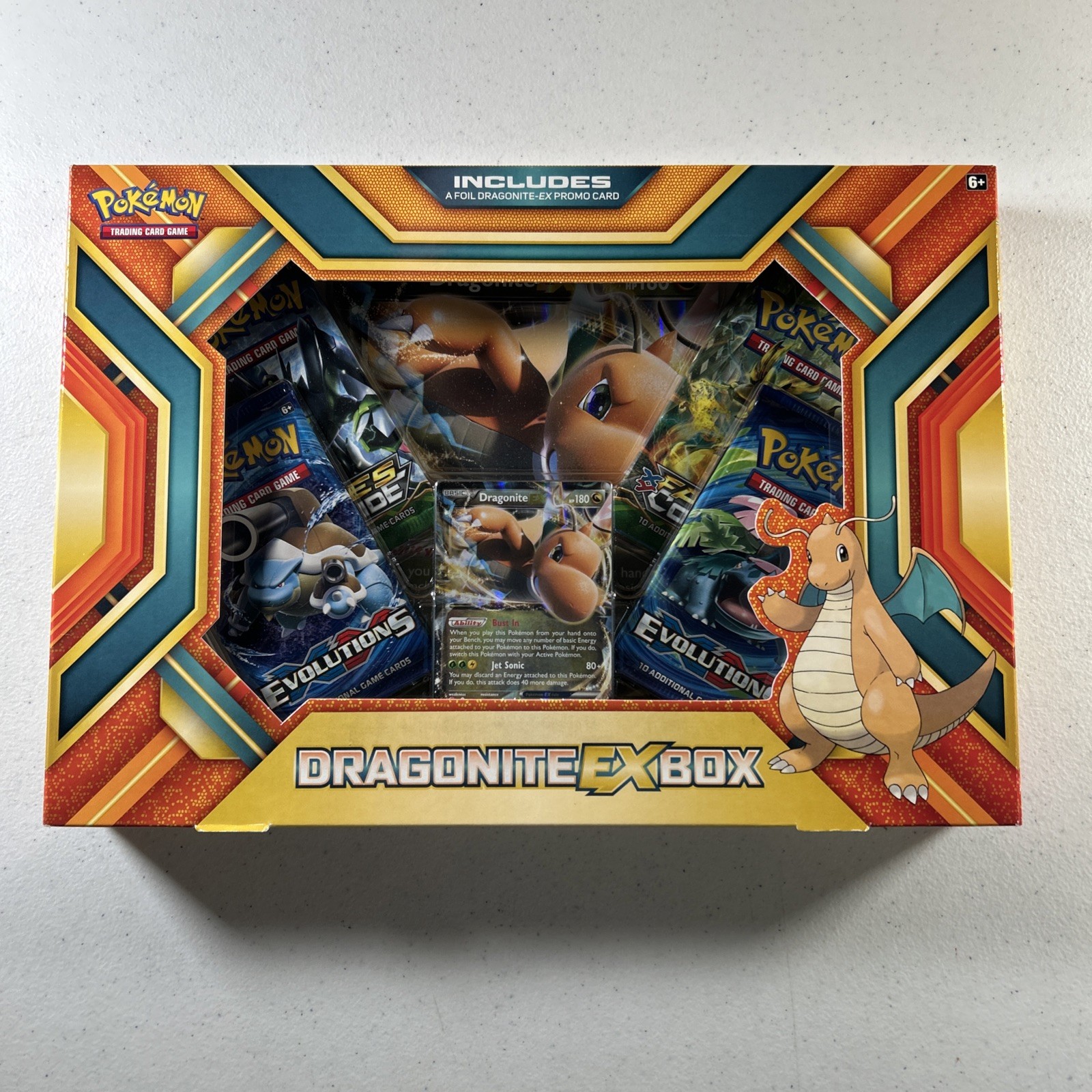Pokemon TCG:2016 XY Dragonite EX Box 4 Boosters New Factory Sealed Near Mint Box