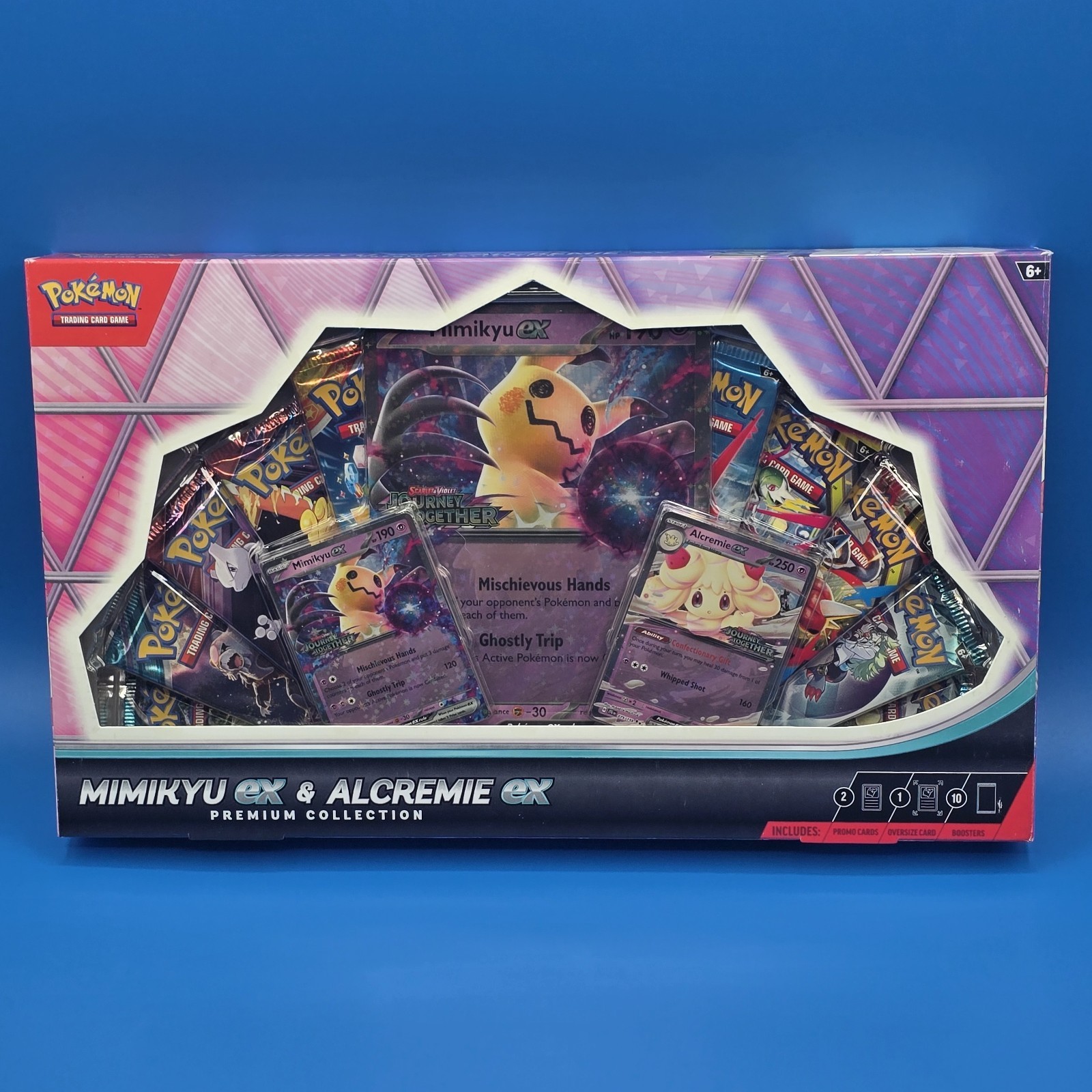 Sealed Pokemon TCG: Mimikyu ex & Alcremie ex Premium Collection Box (10 packs)