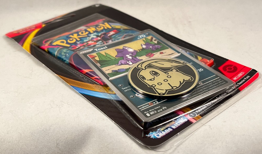 Pokémon TCG – Mega Evolution – 1 Chaos Rising Booster Pack – 1 Promo Card &Coin